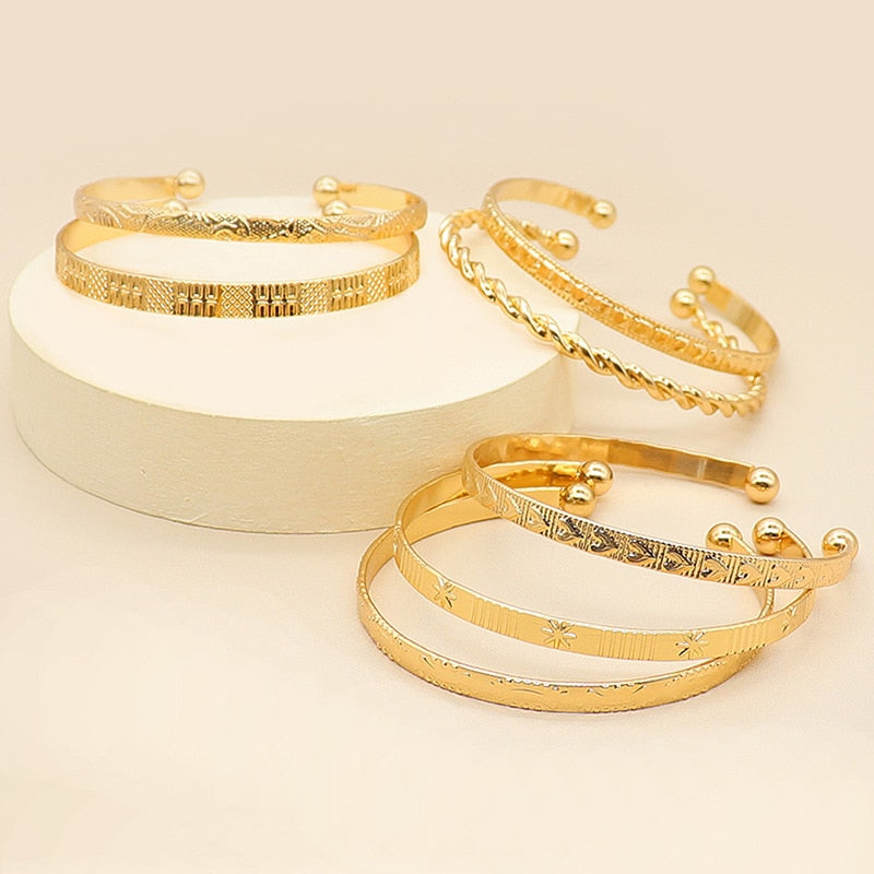 Pulseiras Miami Gold - FOLHEADAS OURO 18k