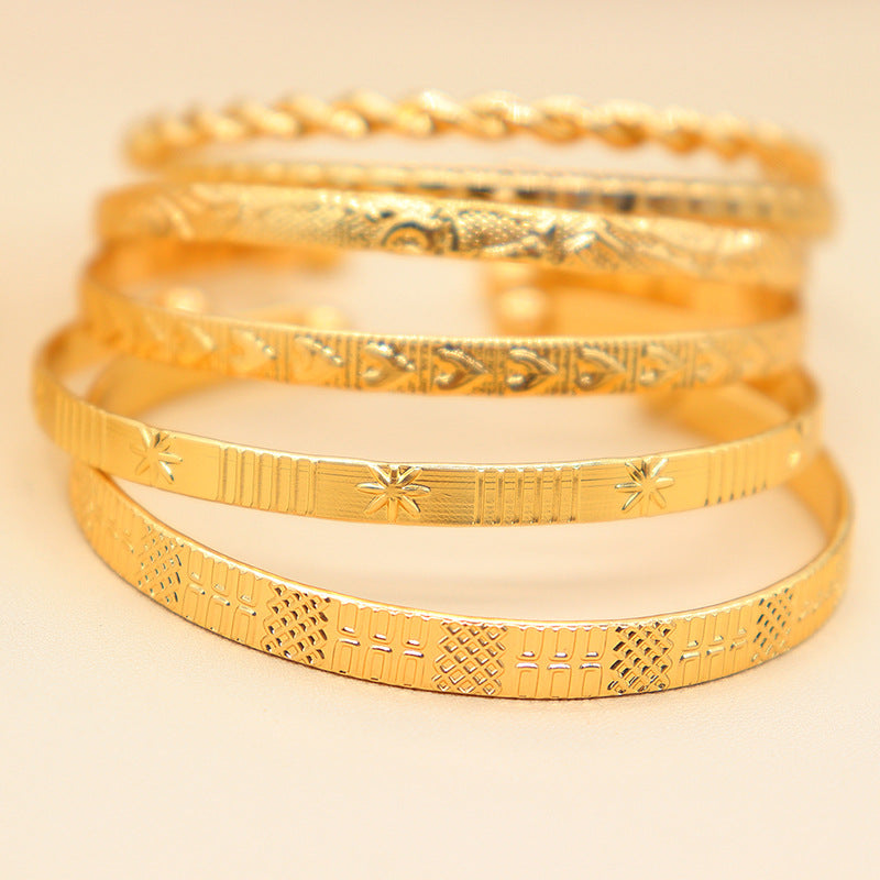 Pulseiras Miami Gold - FOLHEADAS OURO 18k